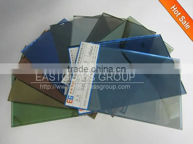Bronze,Green and Pink reflective glass with CE & ISO certificate