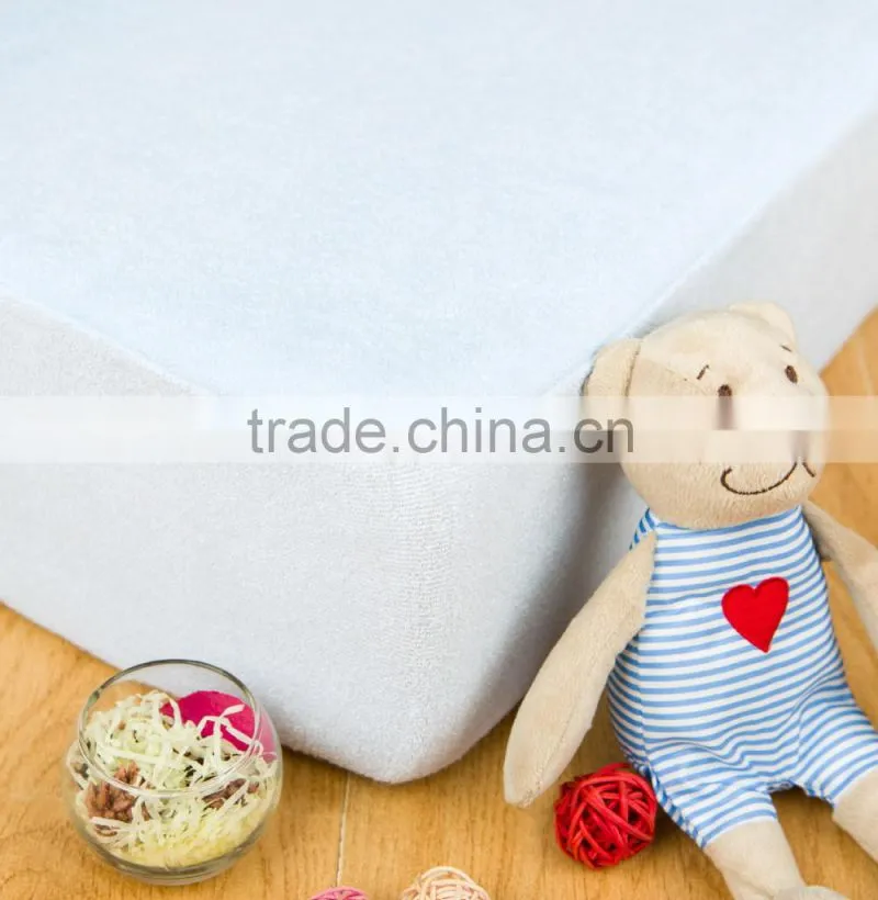 145 gsm Cotton Flannel Waterproof Fitted Sheet with 143 Bamboo terry Skirt