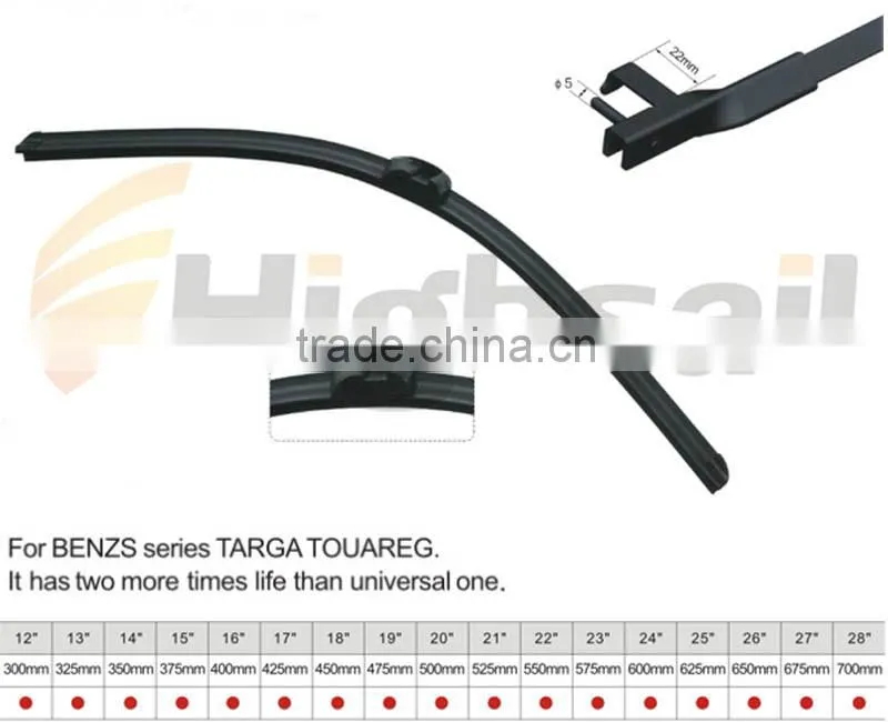 natural rubber soft flat wiper blade