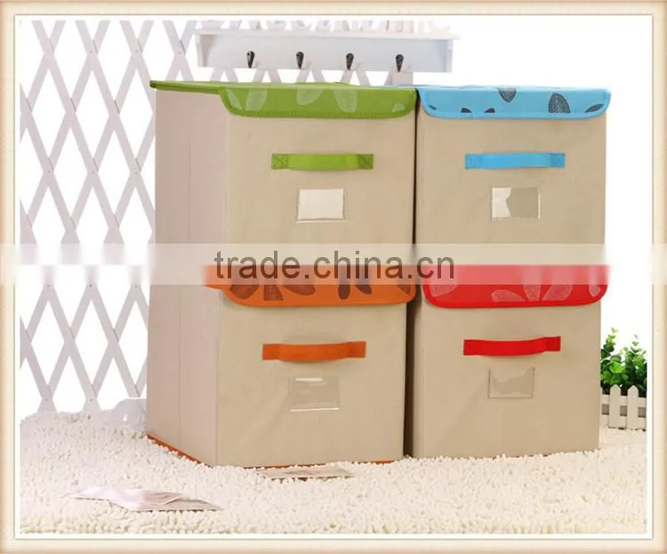 Wholesale in stock 4 color nonwoven storage box