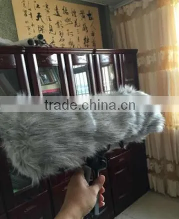 Fuzzy windshield for outdoor shotgun microphone , Good noise filter windscreen for recording microphone