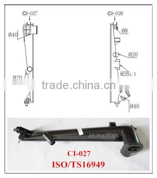 factory high quality car radiator top for citroen