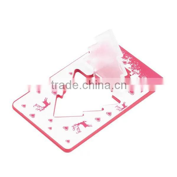 New Arrived Portable Pocket Christmas Tree LED Card Light Lamp