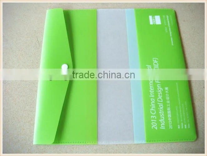 Customized design A4 hardcover plastic pockets file folder