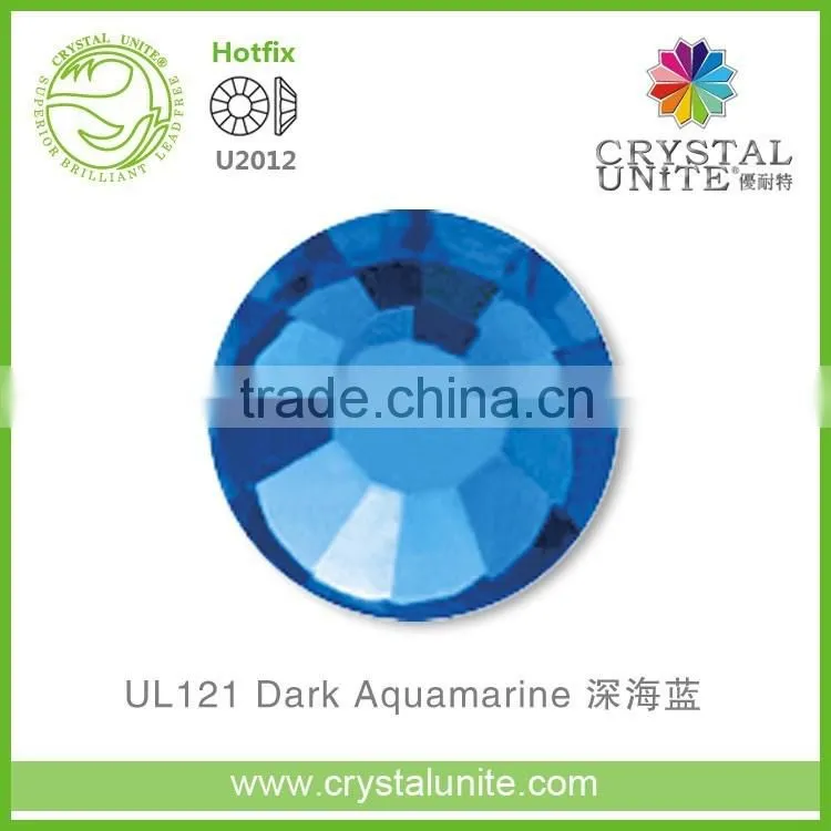 U2012 Dark Aquamarine Lead Free Hot Fix Rhinestone