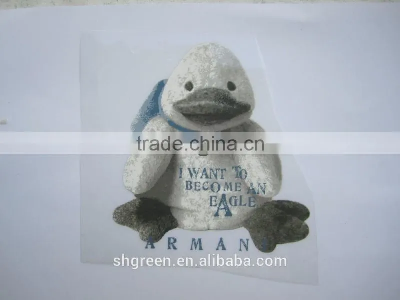 Soft flock logo thermal transfer sticker