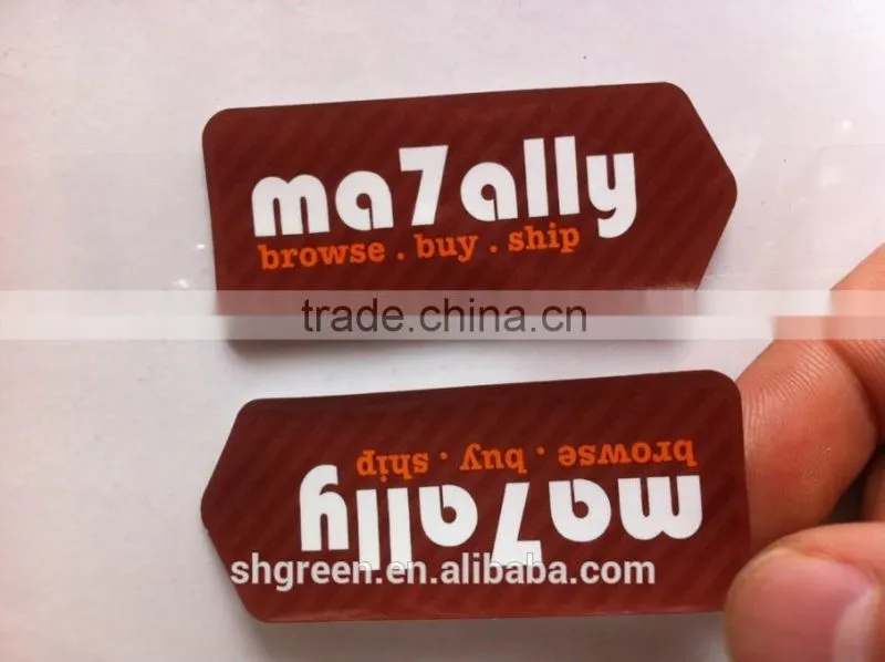 Colorful size sticker for garment