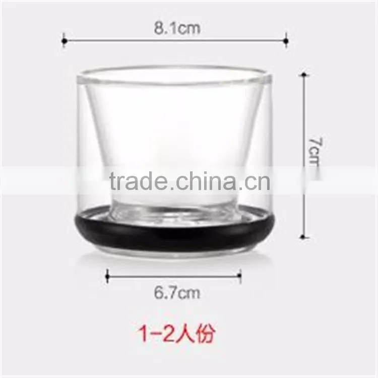 Double wall heat-resistant borosilicate glass coffee pot with calibration and filter hot sale product 300ML