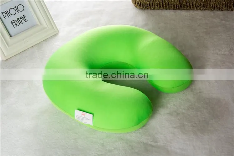 Spandex fabric solid color u shape microbeads pillow