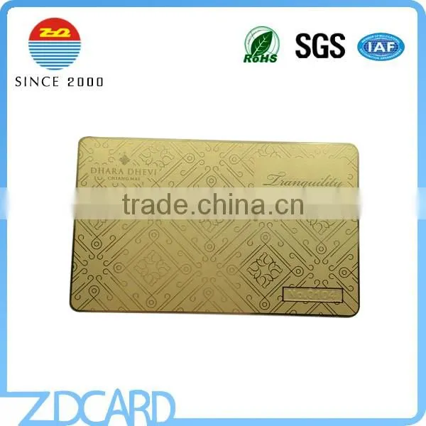 Custom Size Golden Color Metal Business Card