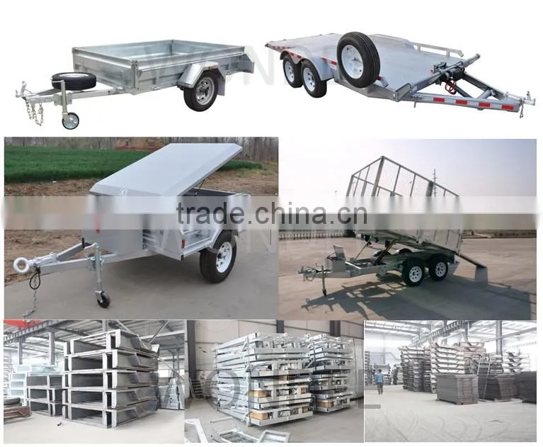 Hot Dipped Galvanized 8'x5' Tandem Axle Cage Box Tipping Trailer