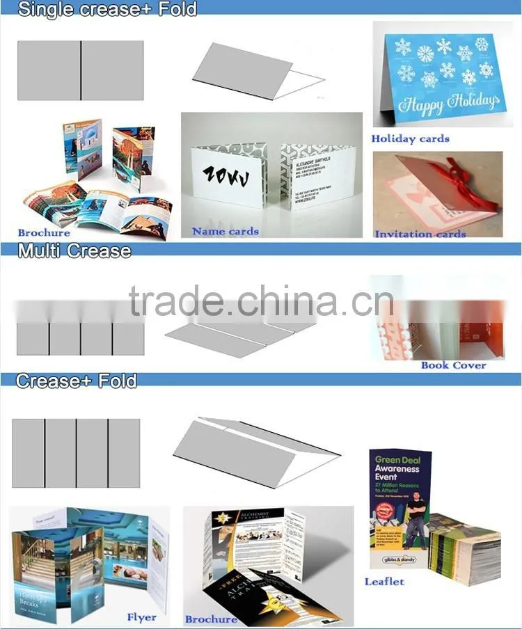 Automatic Creasing and Folding Machine for Photo Paper, Book Cover, Invitation Cards