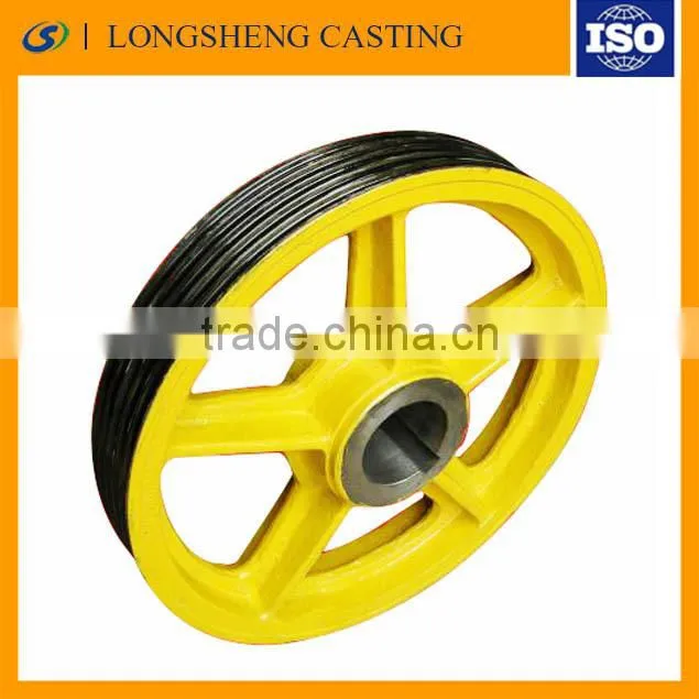 Casting elevator traction/ sheave elevator parts/Sand casting machinery part
