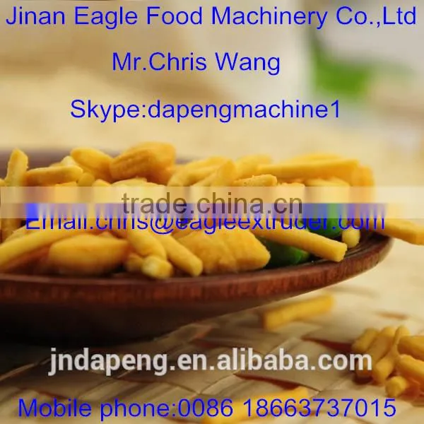 Full Automatic Fried Wheat Flour Pillow Stick Snack Process Machinery