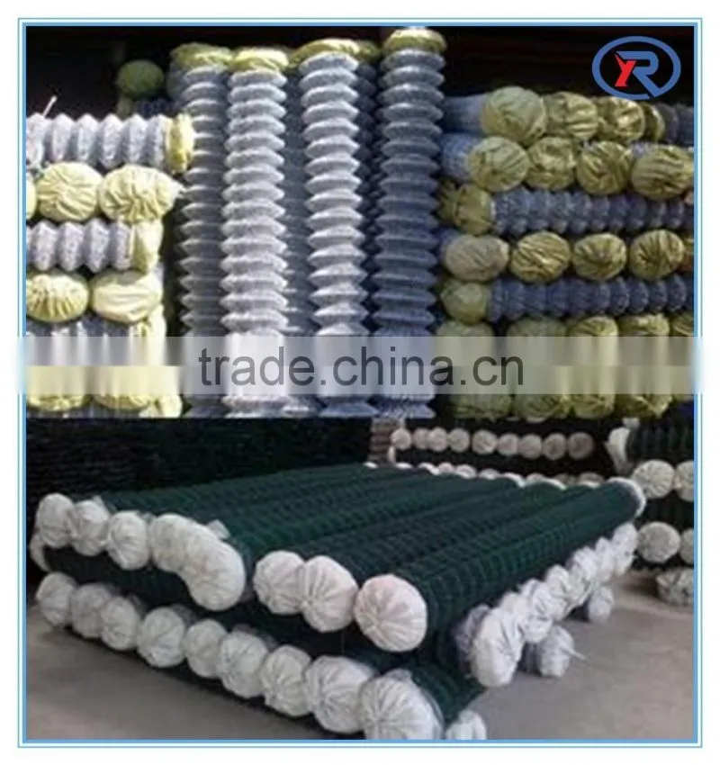 cheap decorative pvc coated chain link fence for zoo,shade net fence plastic chain link fencing