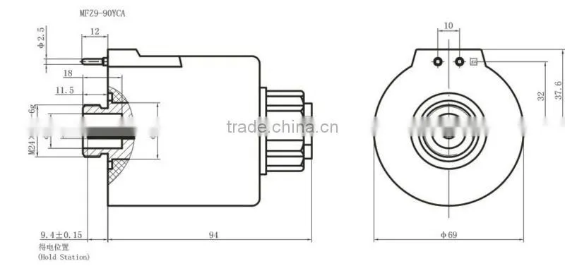 Hydraulic 24VDC & wet-pin type electromagnet switch