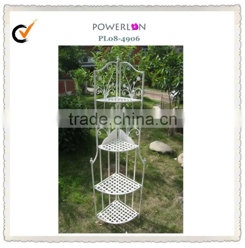 High Quality Antique Vintage Decorative Metal Garden Outdoor 4 Tiers Flower Shelf