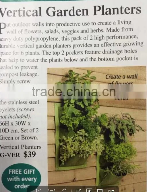 Oxford Colored Vertical Garden Planters,Verti-Plant Wall Planter
