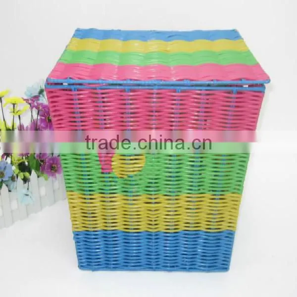 Colorful empty plastic storage basket wholesale
