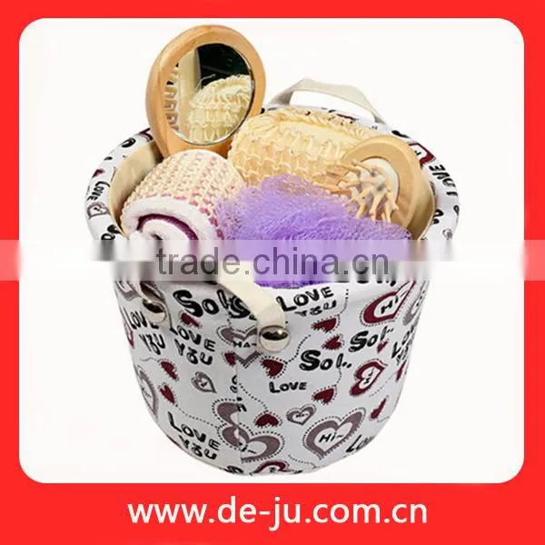 Colorful Basket Shower Paper Cask Bath Set