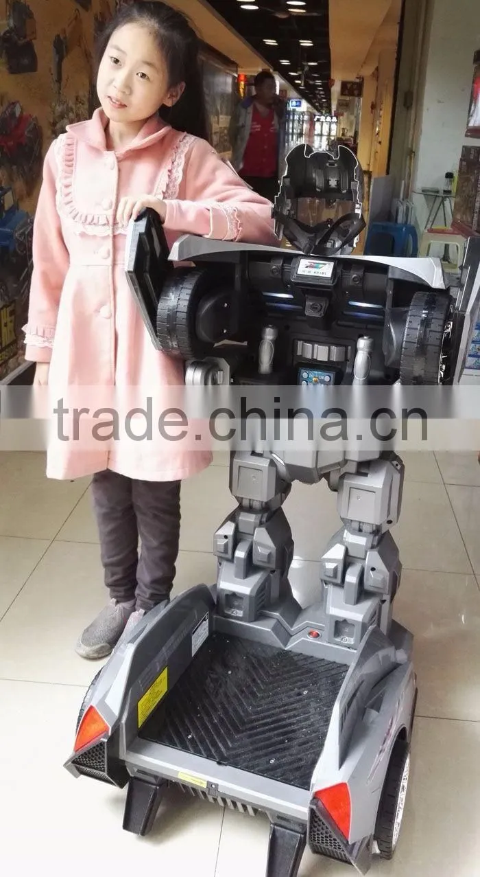 New Children Gifts Entertainment Ride On Robot Car, Electric Multi-functional Educational Children Ride On Transformer Car Robot