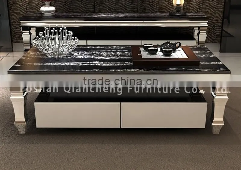 Living Room Marble Top Modern TV Table