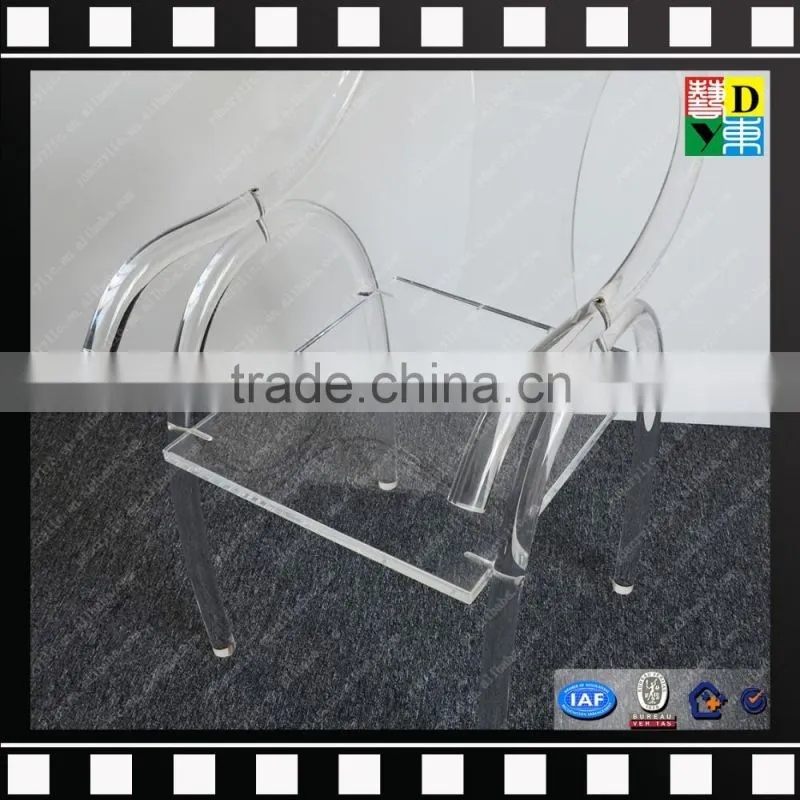 Luxury acrylic office chair clear acrylic arm-chair wholesale PMMA ghost chair from shenzhen yidong