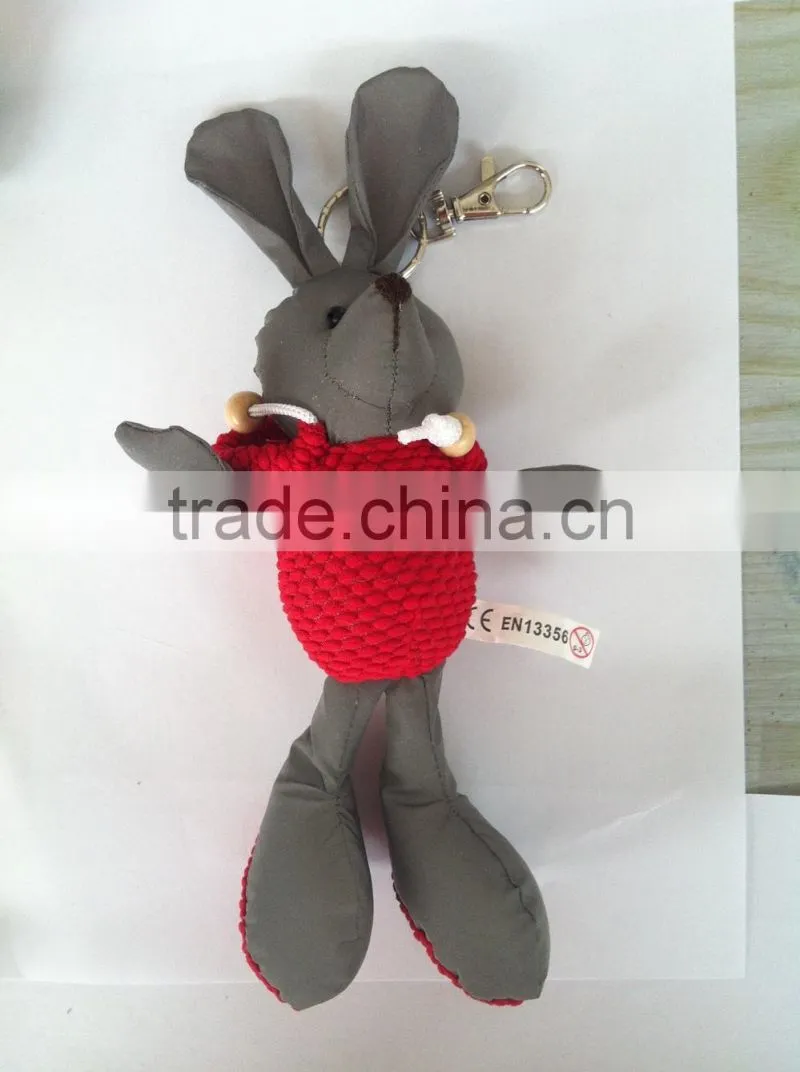 custom reflecx toy high visible reflective rabbit keychian
