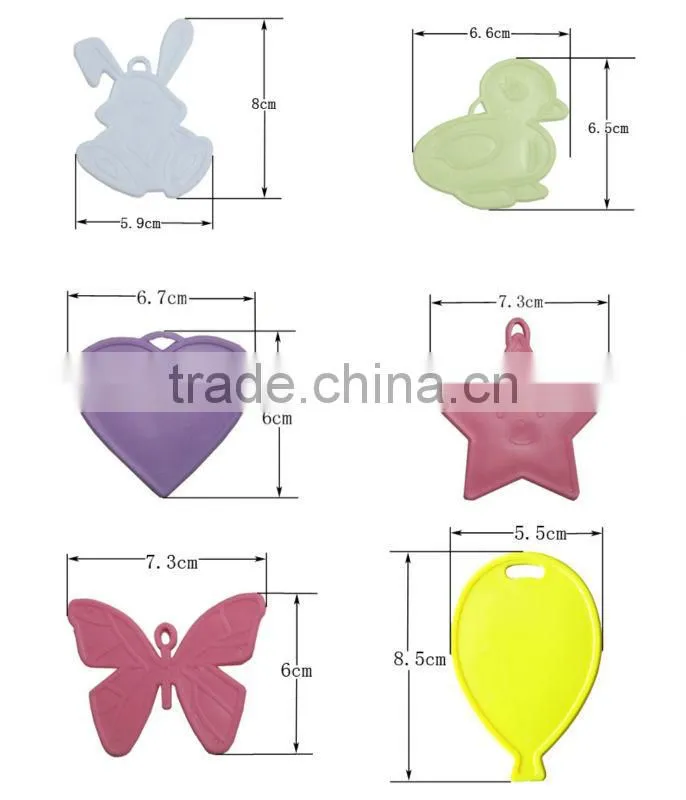 Butterfly Shaped Plastic Balloon Weights Pink