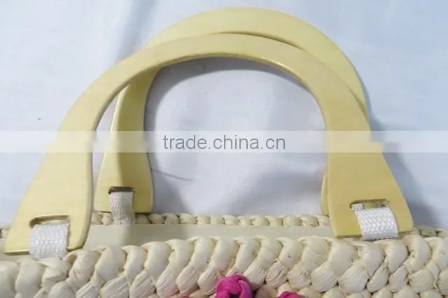 Natural material hand weaving girl straw bag for sale