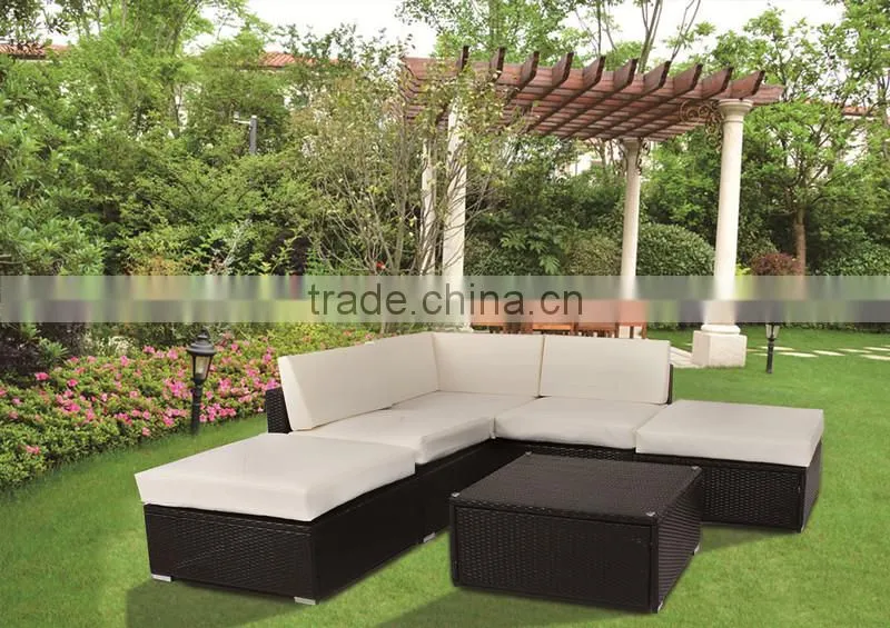 hot sale rattan corner sofa PE rattan