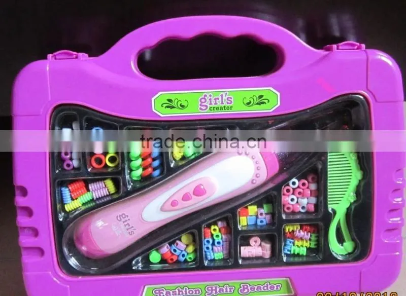 plastic fashion DIY hair beaders with knitting machine for children