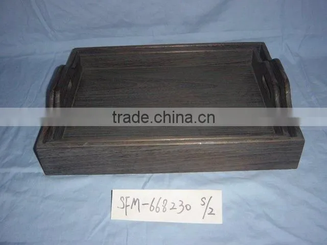 small wooden cutlery tray