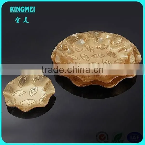 luxury Design Promotional High Foot style Acrylic Fruit Tray,Plastic Container and dishes