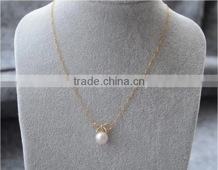 8-9 mm white freshwater pearl necklace and earring sets