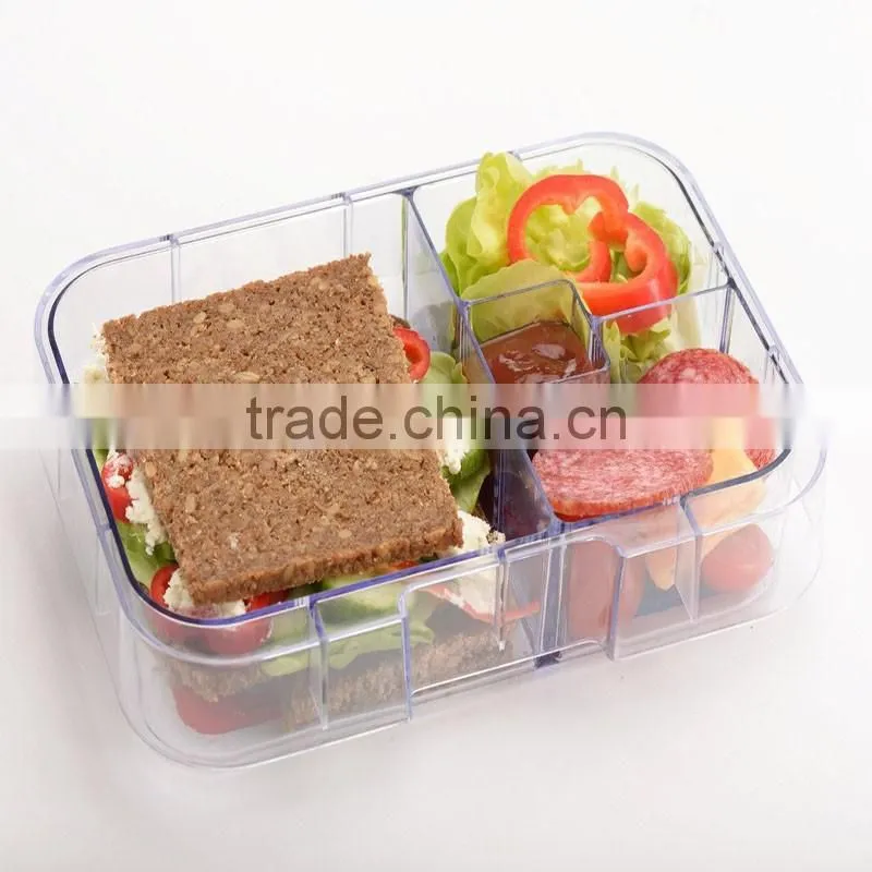 China Cheap Custom Hot Case Plastic Compartment School Lunch Box 2016