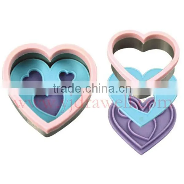 CC7520 Star 3 in 1 Cookie Cutter Cookie Stencil custom cookie stamp