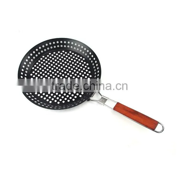 3pcs mini non-stick coated carbon steel custom design bbq accessory double handle grill