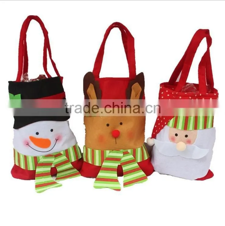 Top Quality Colorful Christmas Gift Bag Canvas Christmas Santa Sack In Stock