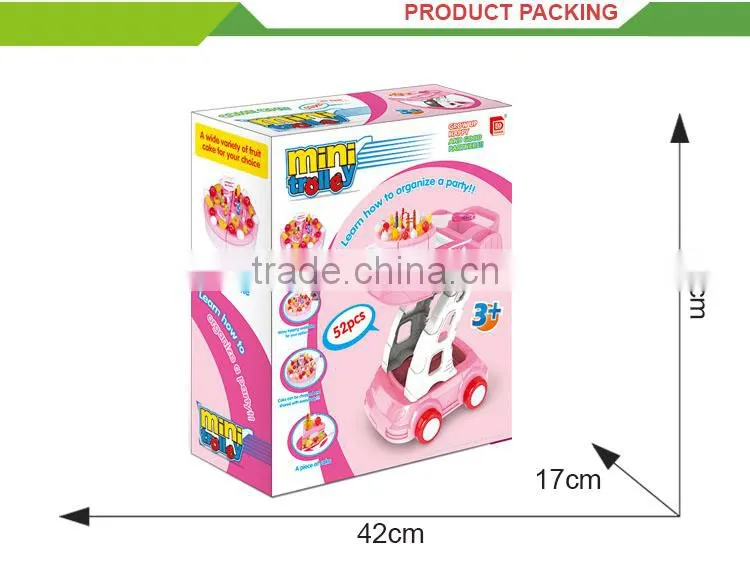 Multi-function cooking set kids play toy small kitchen trolley