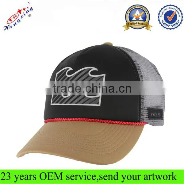 Floral/flower plain mesh baseball cap/ blank snapback trucker mesh cap
