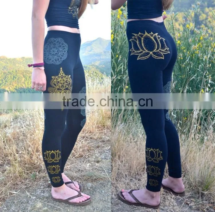 Sublimated Printing yoga leggings with custom logo