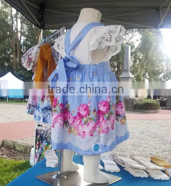 Flower Girl Dresses Straps Sleeveless Kids Frock Designs Girl Dresses Clothings