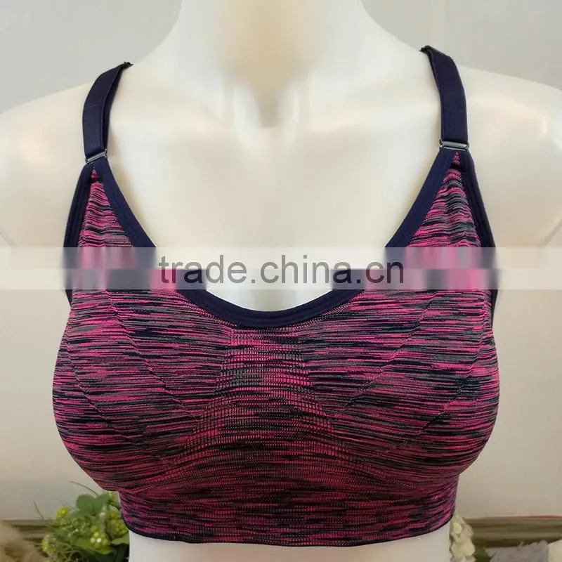 Satin Styling Sexy Women Fitness Gym Running Sports Bra Top