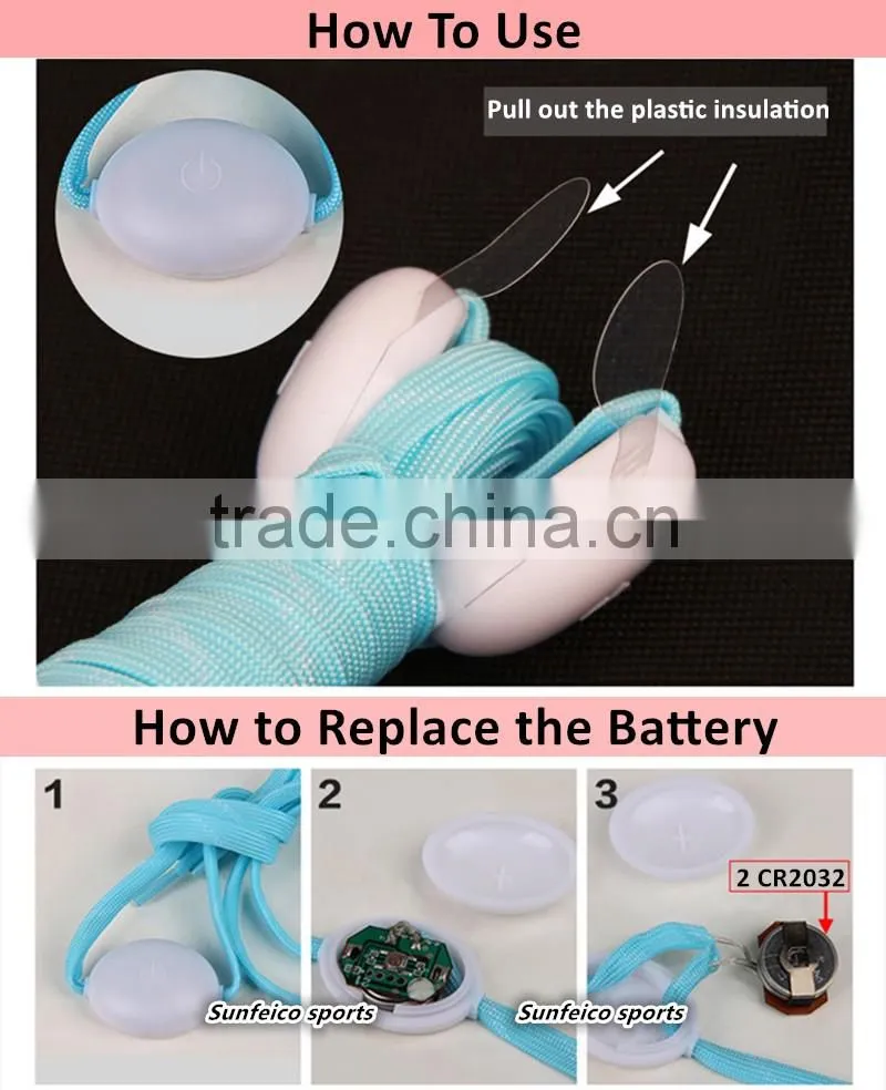 High Quality Nylon LED Shoe Laces - Party Led Flashing Cheerful Lighting Shoelace - Light Up Orange Glowing LED Shoelaces