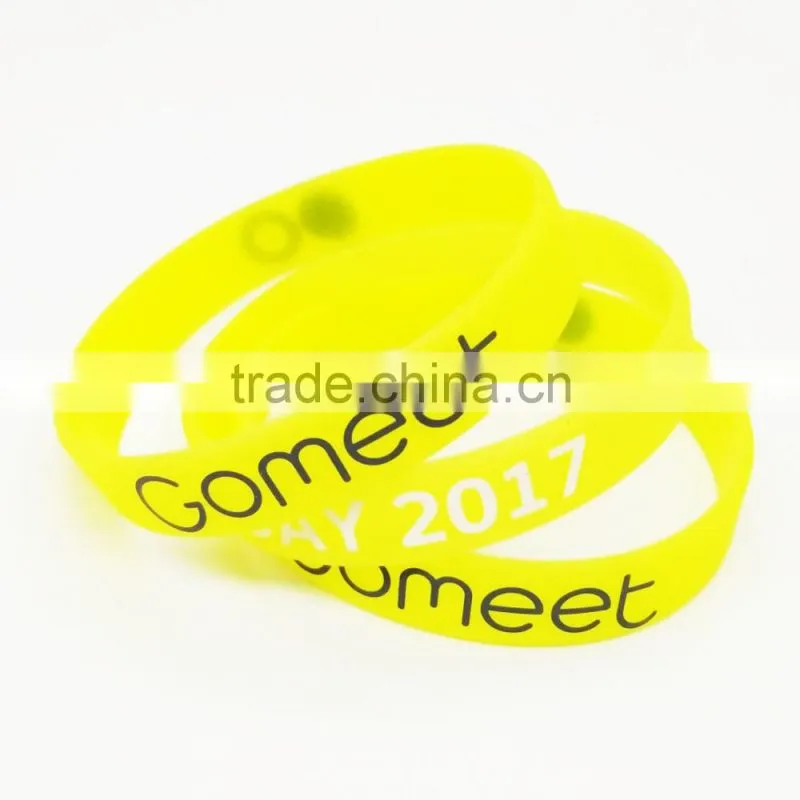 Hot sale unisex pvc silicone rubber slap wristband