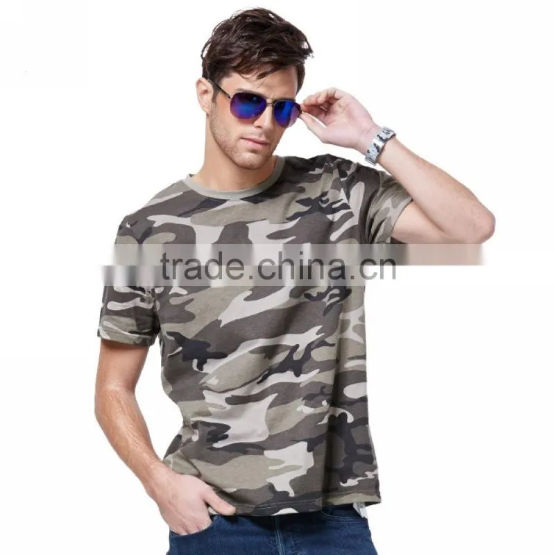 good sale camouflage short sleeve cotton tee shirt clothing manufacturers in China