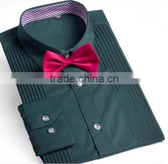 new men's wing collar white tuxedo dress shirt with french cuffs