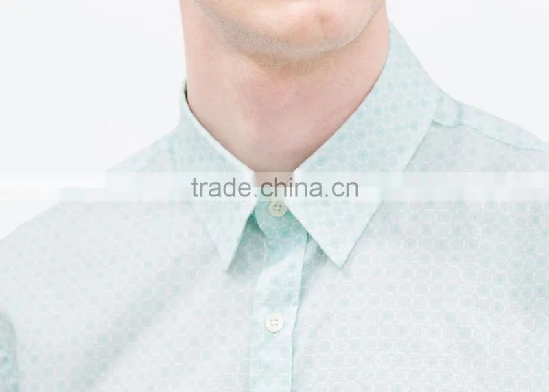 2015 wholesale shirt printing brand men shirts short sleeve popular design