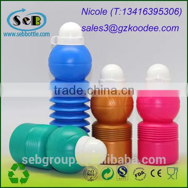 ball shaped plastic Collapsible sport bottle